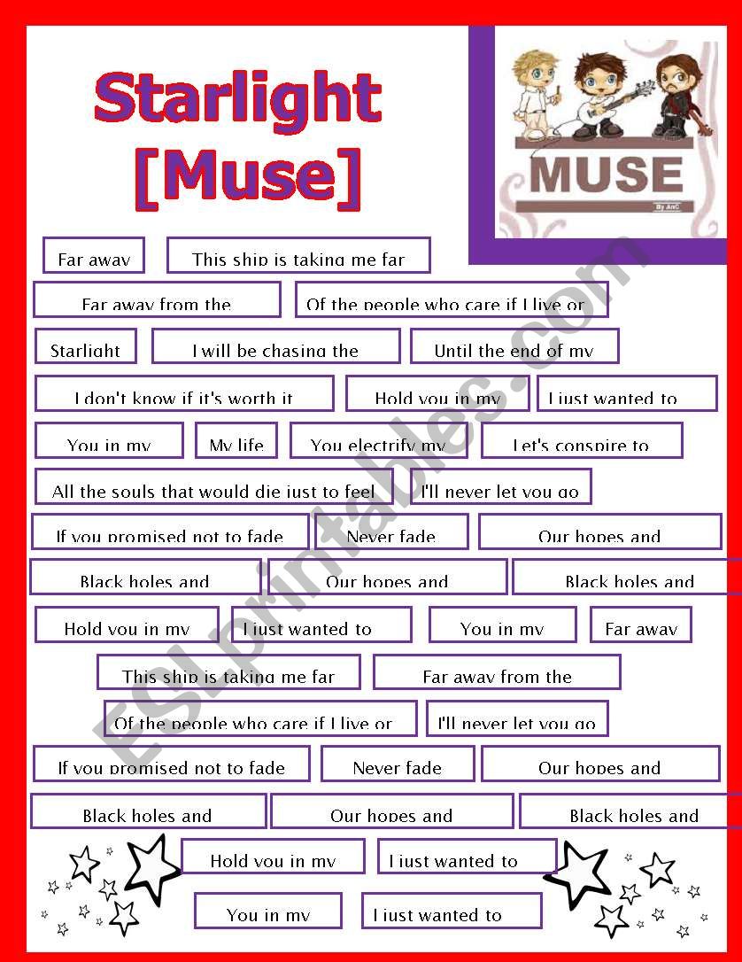 Starlight [Muse]  - Song worksheet